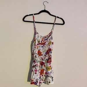 Multi colored tank top romper